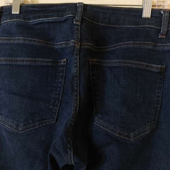 Warp + Weft Mens 34x32 Dark Midnight Wash Amsterdam Slim Denim Jeans - Picture 10 of 13